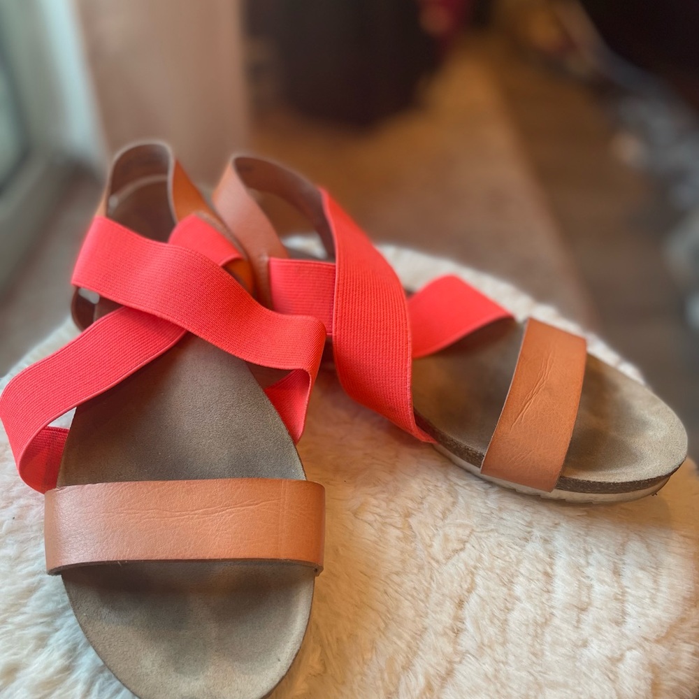 Neon Orange Sandals